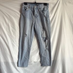 Kendall & Kylie Blue Distressed Straight Leg Jeans